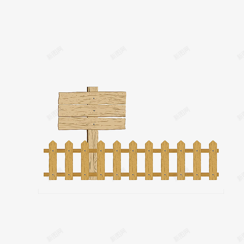 木质围栏png免抠素材_88icon https://88icon.com 指示牌 木头 栏杆