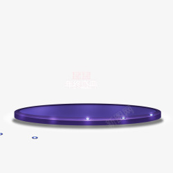 紫色圆盘双12促销素材
