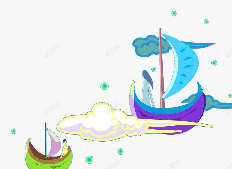 卡通航海帆船png免抠素材_88icon https://88icon.com 卡通 帆船 手绘 扬帆 杨帆 航海 起航