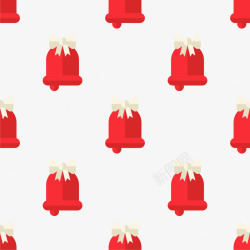 红色冬日圣诞节铃铛背景素材