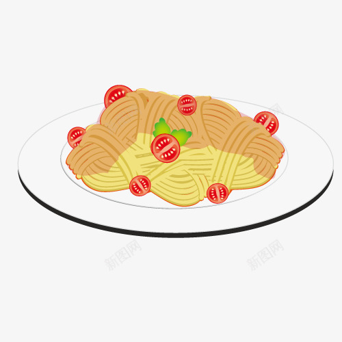 意大利面番茄面条矢量图eps免抠素材_88icon https://88icon.com 卡通面条 意大利面 番茄 矢量素材 面条 食物 矢量图