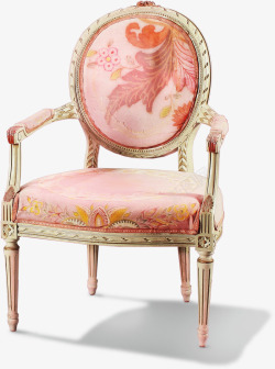 粉色复古椅子清新素材
