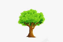 卡通绿色大树1024x681素材