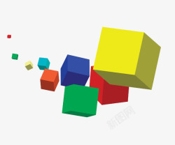 立方体盒子悬浮立方体高清图片