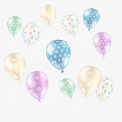 双十一漂浮彩色气球元素矢量图素材