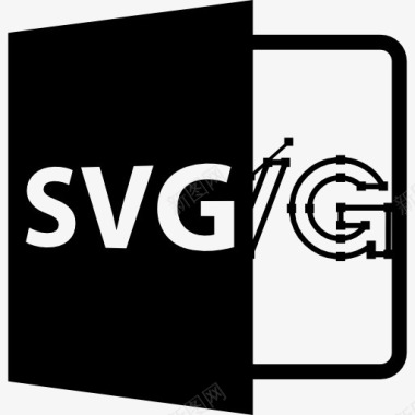 打开看书SVG的开放文件格式图标图标