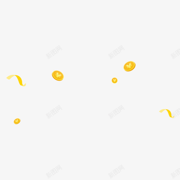 漂浮金币png免抠素材_88icon https://88icon.com 喜庆 店铺装饰 金币雨 黄色 黄金雨