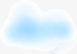 蓝色清新漂浮云雾素材