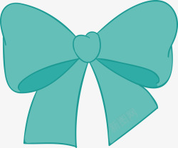 金丝带装饰礼花绿色卡通蝴蝶结高清图片