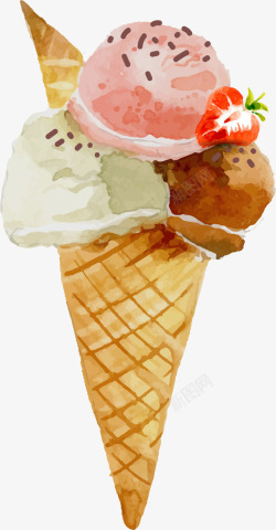 夏季冰沙冷饮卡通冷饮冰淇淋插画高清图片