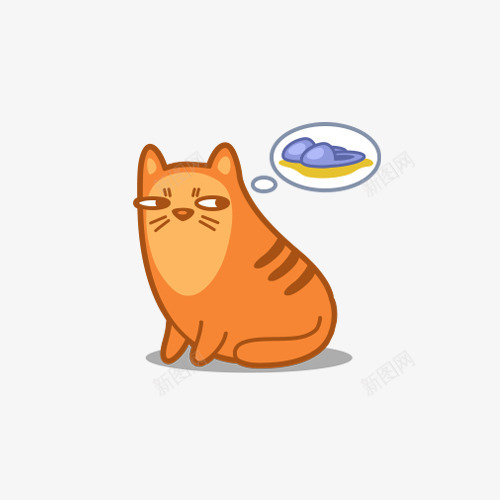 想吃鱼的猫咪png免抠素材_88icon https://88icon.com PNG图形 PNG装饰 卡通 小鱼 猫咪 装饰