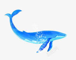世界海洋日海洋生物海中的鲸鱼插素材