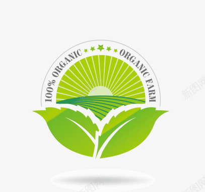 环保标志设计eco图标图标