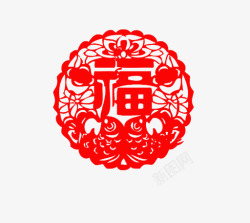 红色福字新春装饰素材