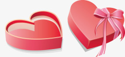 心形盒子素材情人节心形礼盒高清图片