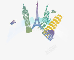 国外logo自由女神国外建筑旅游元素图标高清图片