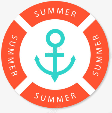 旅游logo手绘夏季时光标签矢量图图标图标