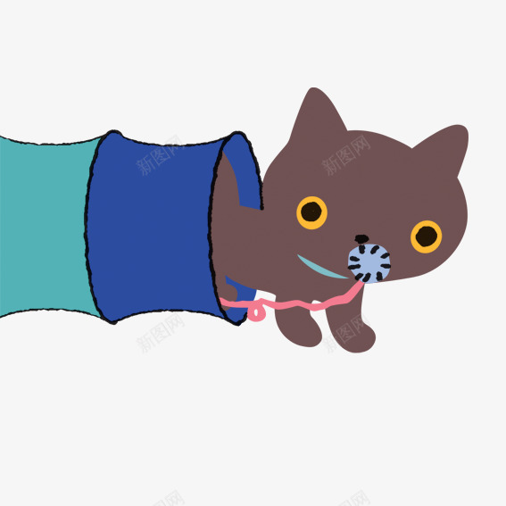 桶里爬出的小猫png免抠素材_88icon https://88icon.com 卡通桶 卡通猫咪 桶里爬出的小猫 猫咪