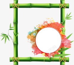 竹子边框素材