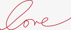 LOVE字体love红色手写字体高清图片