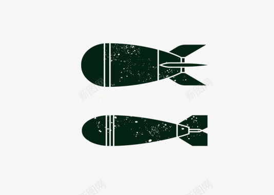 小火箭火箭黑白剪影矢量图图标图标