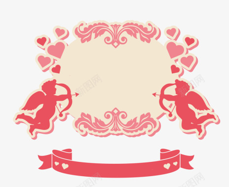 致爱情人节丘比特主题logo图标图标
