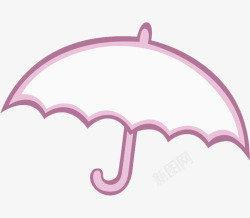 粉色卡通小雨伞素材