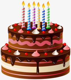生日蛋糕元素卡通生日蛋糕抠图高清图片