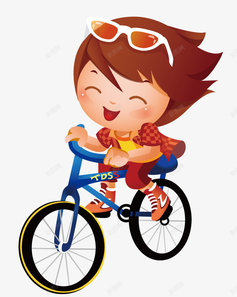 女孩骑车度假png免抠素材_88icon https://88icon.com 度假 旅游 汽车 矢量人物 自行车