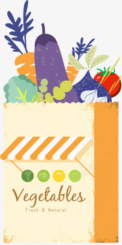 小清新手绘蔬菜水果装饰图案矢量图素材