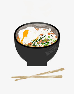 餐具插画手绘鸡蛋美食高清图片