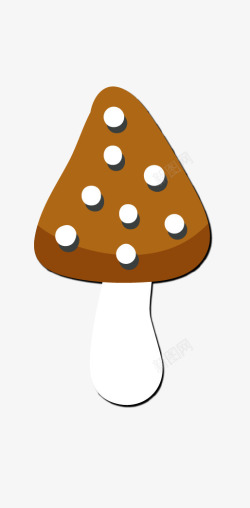 红色蘑菇秋季森林元素图案素材