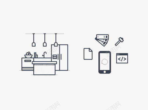 小图标模板下载线型小图标图标