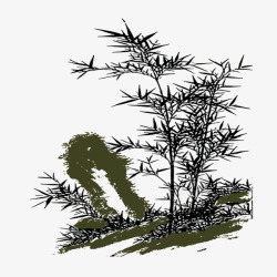 墨竹中国画素材