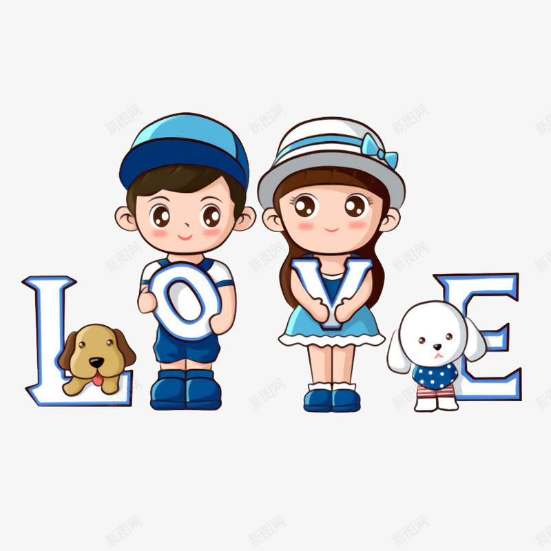 LOVE情侣png免抠素材_88icon https://88icon.com LOVE LOVE情侣免费下载 一男一女 七夕 卡通 女孩 情人节 情侣 爱心 男孩