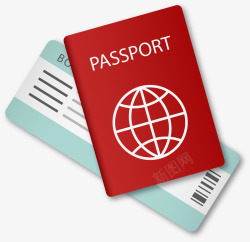 出行旅游度假护照素材