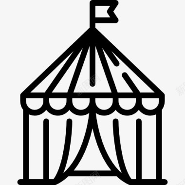 马戏马戏团的帐篷图标图标