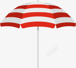 红色线条纹理遮阳伞素材