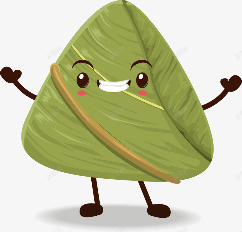 端午节粽子装饰插画矢量图ai免抠素材_88icon https://88icon.com 卡通粽子 可爱 可爱粽子 矢量粽子 端午节粽子 粽子 矢量图