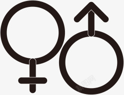 婚礼符号黑色情人节男女符号图标高清图片