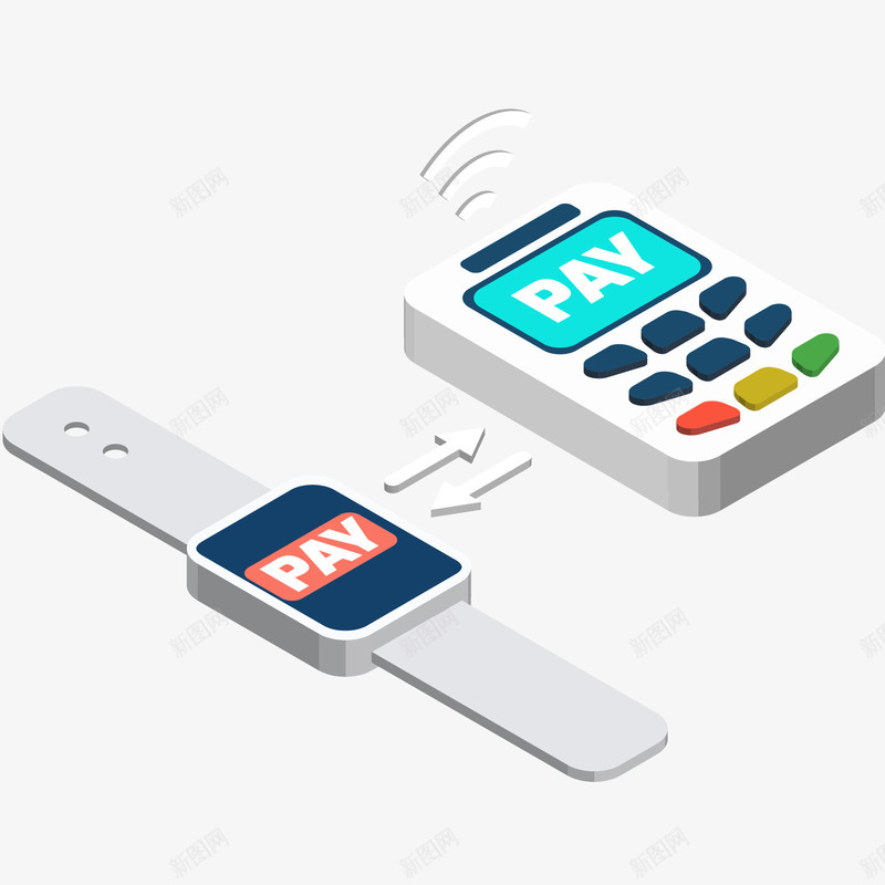 电话手表和手机沟通插画矢量图ai免抠素材_88icon https://88icon.com 信号 免抠PNG 手机 无线技术 电话手表 电话手表和手机沟通矢量插画 通话 矢量图