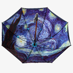 梵高星空雨伞素材