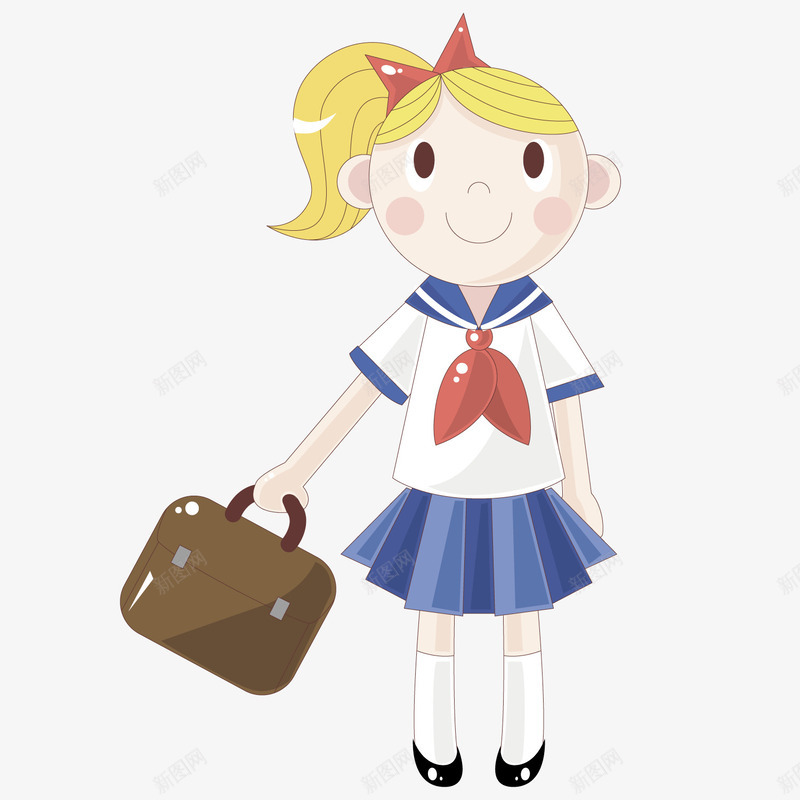 卡通扁平学生女生矢量图ai免抠素材_88icon https://88icon.com 卡通 女生 学生 扁平 矢量图