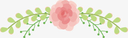 花藤母亲节手绘粉色强违规梅花花藤标签高清图片