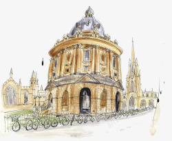 外观设计牛津大学插画高清图片