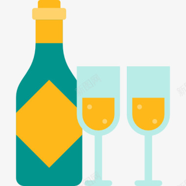 香槟酒香槟图标图标