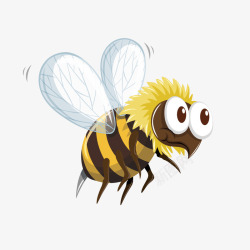 黄色蜜蜂卡通插画矢量图素材
