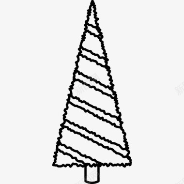 树林圣诞树图标图标
