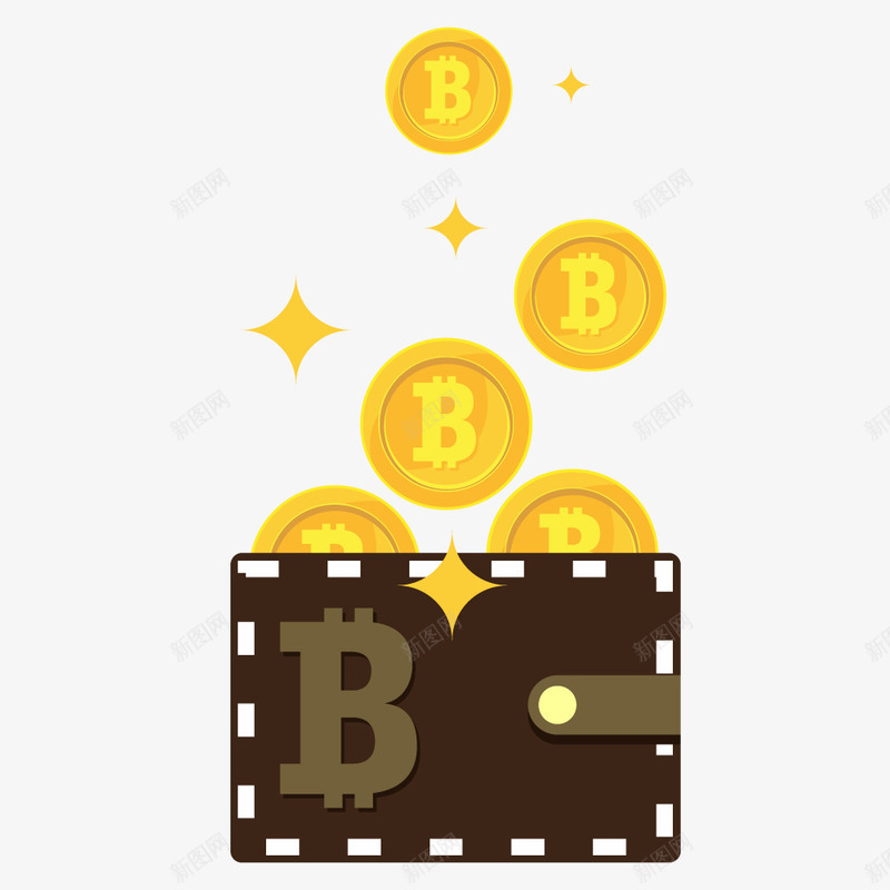 虚拟资产金色比特币矢量图ai免抠素材_88icon https://88icon.com 商业 多个金币 比特币 矢量图设计 科技 虚拟币 虚拟资产 设计 货币 金色 金融 钱包 矢量图