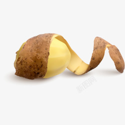 削皮马铃薯免抠PNG马铃薯削皮插画矢量图高清图片